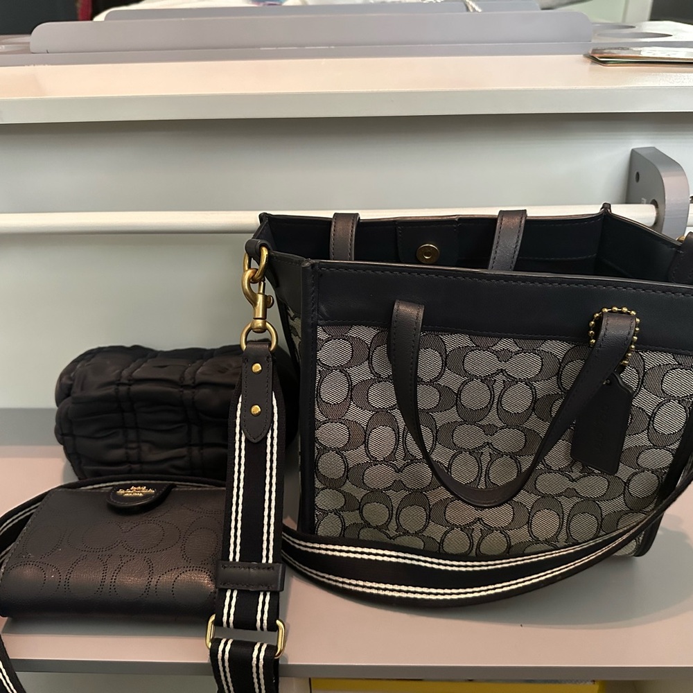 Coach combo, crossbody bag with pouch and wallet